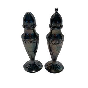Vintage W.B. Weidlich Brothers MFG Co. Silver Plated Salt‎ & Pepper Shakers B-39
